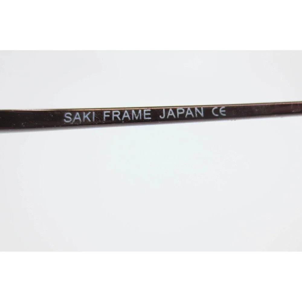 Saki MOD.307 Brown Semi Rimless Rectangular Eyeglass Frames Japan 50-17-140 BWN